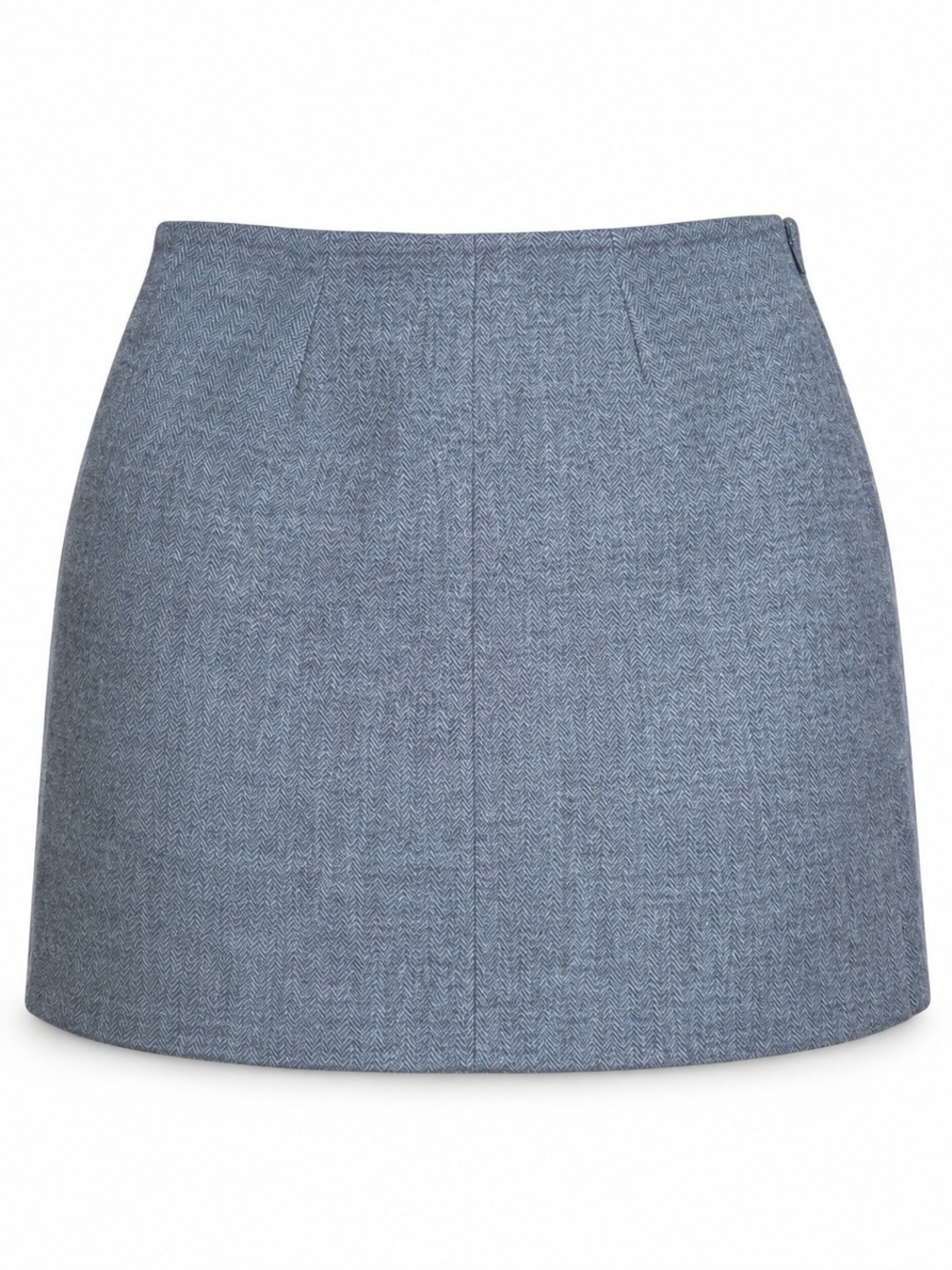 Wool Herringbone Mini Skirt – Size 14